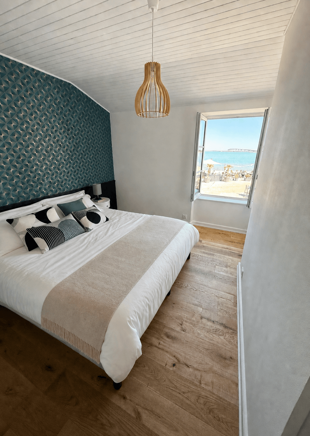 Chambre double à l’étage avec vue sur l’océan