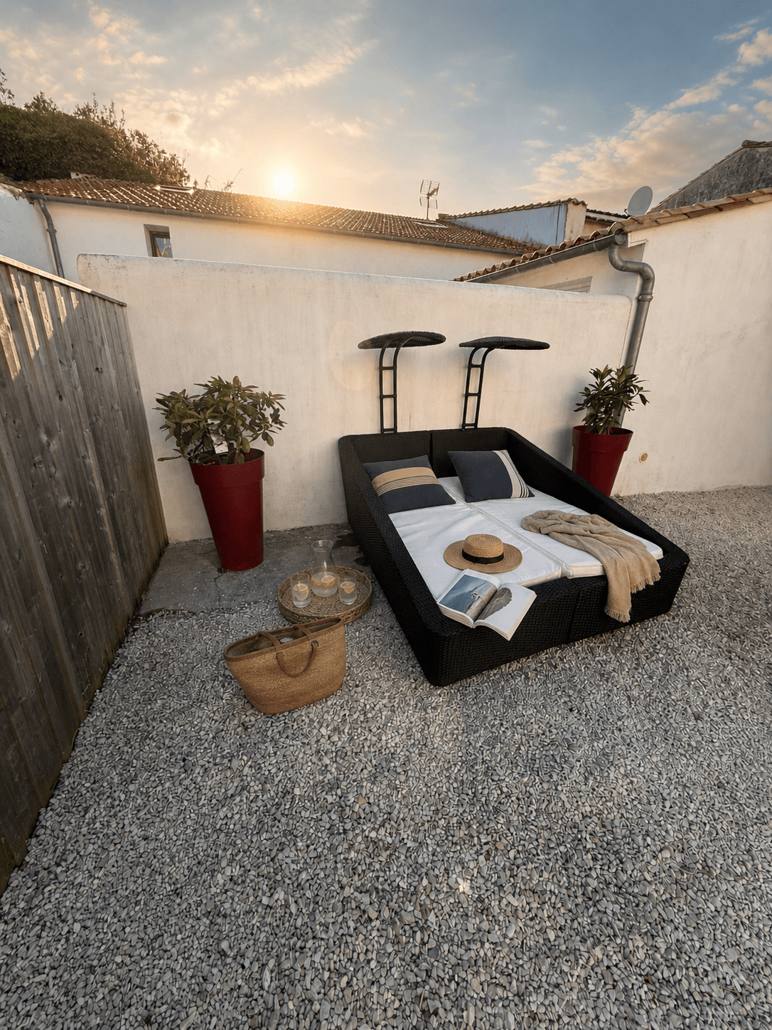 Transat balinais préparé pour une fin d’après-midi à la Villa