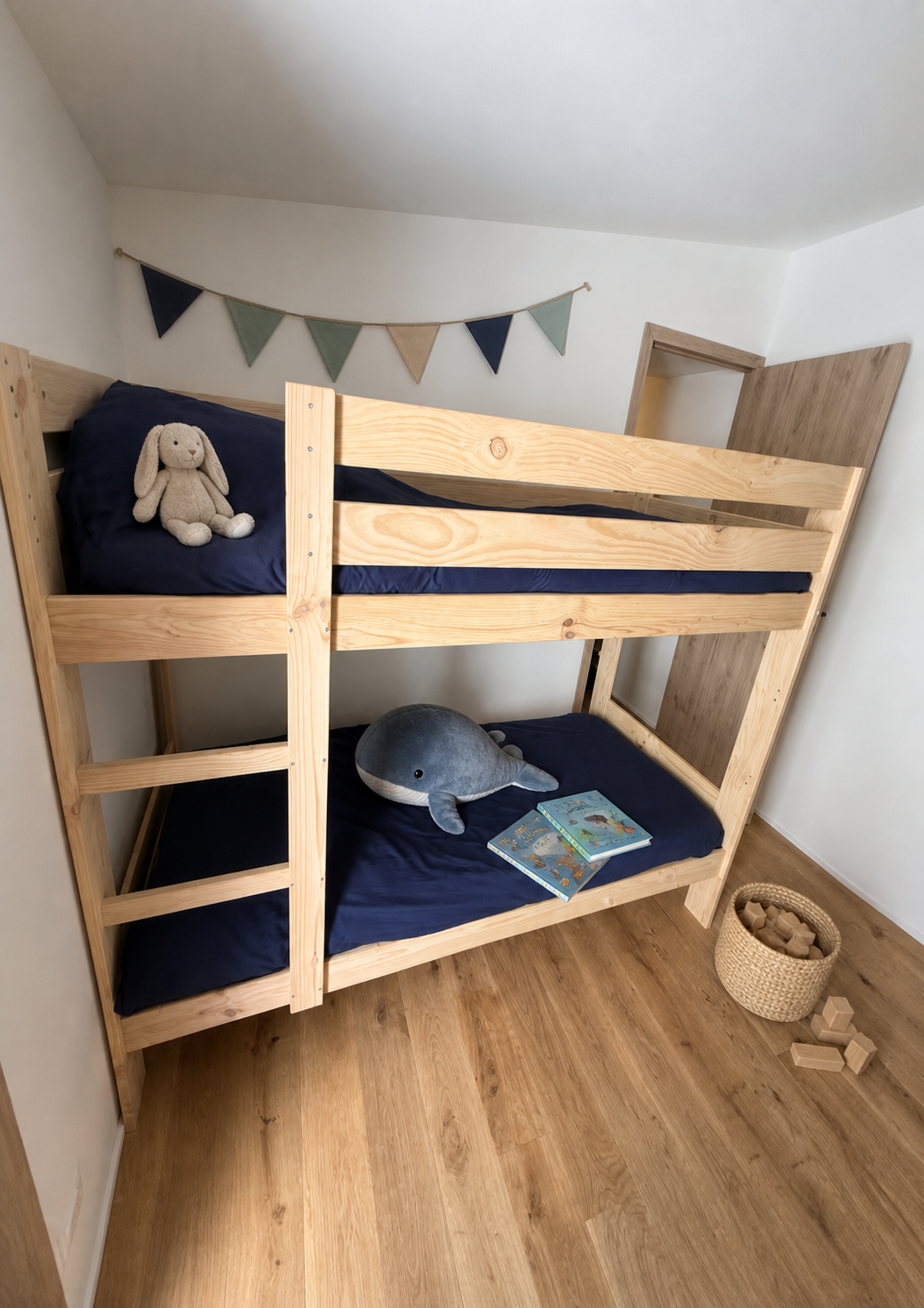 Chambre préparée pour une famille