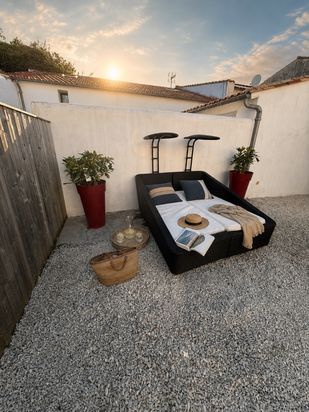 Transat balinais préparé pour une fin d’après-midi à la Villa